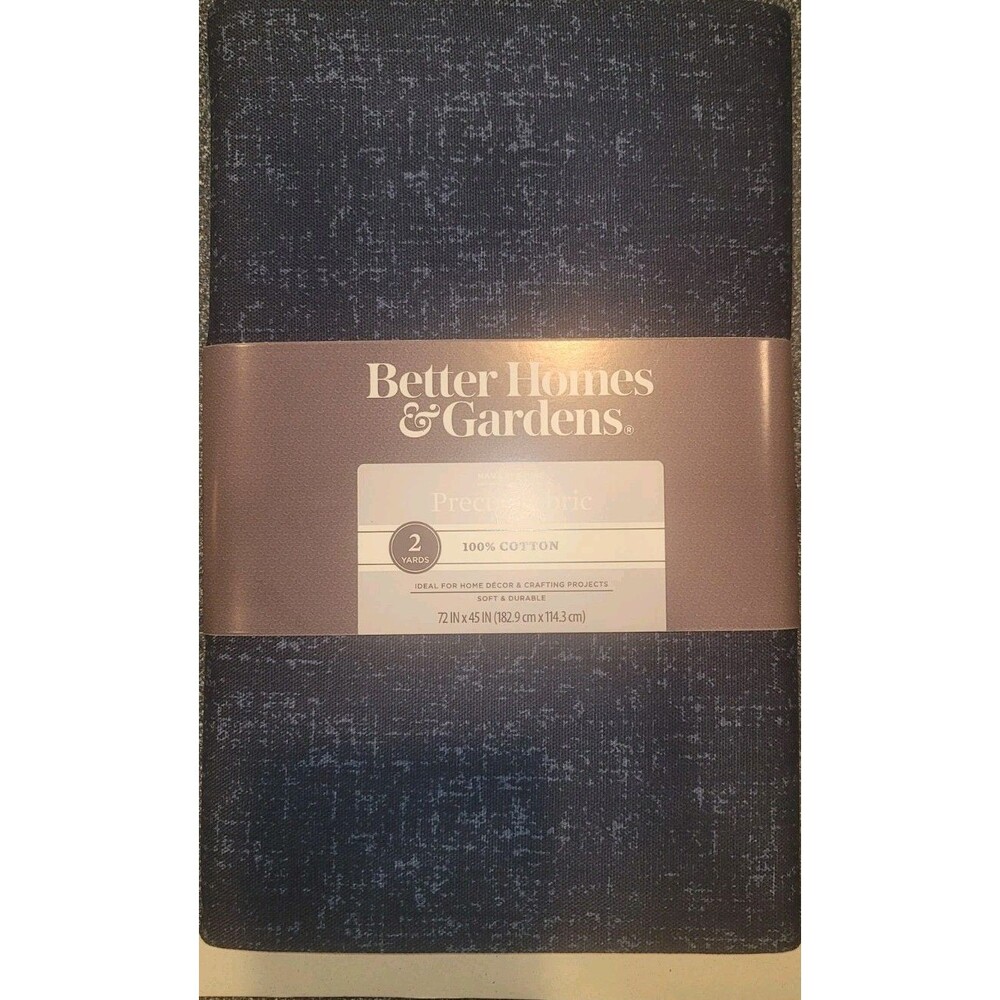 Better Homes & Gardens 100% Cotton  2 Yds X 45", Precut Fabric New, Navy Texture